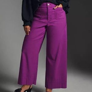 The Colette Cropped Wide-Leg Pants by Maeve
